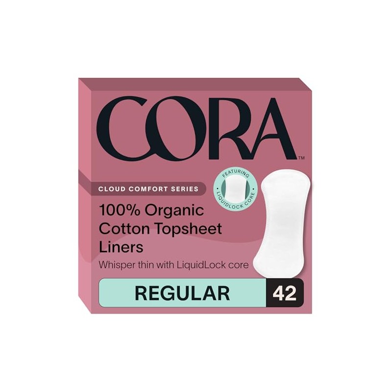 Cora Period Liners | 100% Organic Cotton Topsheet | Ultra