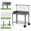 Outdoor Metal Potting Bench with Wheels, Heavy Duty Garden Workbench