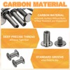 PATIKIL Chicago Screws, 60set M5 x 10mm Carbon Steel Phillips