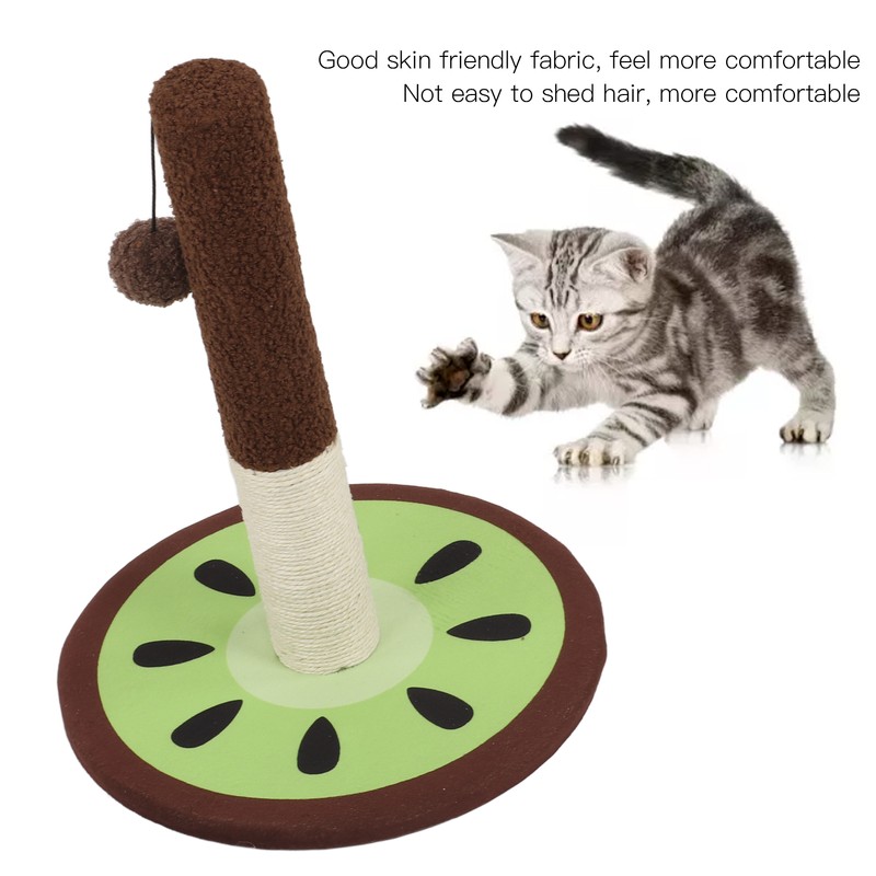 Cat Scratching Post Kiwi Sisal Vertical Cat Scratcher with Hanging