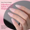 XZMeiLun Pink Pearl Press On Nails Short Almond 30 Pcs,