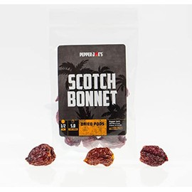 Pepper Joe’s Dried Scotch Bonnet Peppers – 1/2oz Bag of Dehydrated Hot Pepper Pods – Whole Dried Chili Peppers for Cooking and Spice Making
