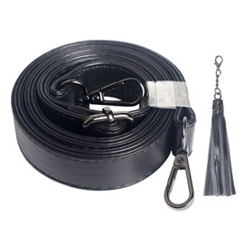 Beaulegan Classic Long Purse Strap Replacement, Microfiber Leather, Adjustable for Crossbody/Shoulder Bag, 0.7 Inch Wide (Black/Gunmetal)