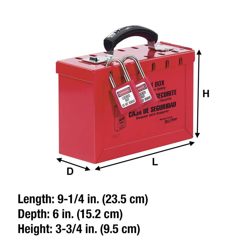 Master Lock 498A Lockout Tagout Portable Group Lock Box