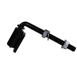 J-Bolt Gate Hinge DORTIMATE JL34B Adjustable Steel Barrel Hinges Heavy Duty Driveway Gate Hinge for Welding Color Black (3.02 lbs)