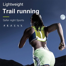 AONIJIE Reflective Running Vest Marathon Running Vest Pack Breathable for Hiking Camping Cycling Race (Rose red with 2 * 250ml Bottle)