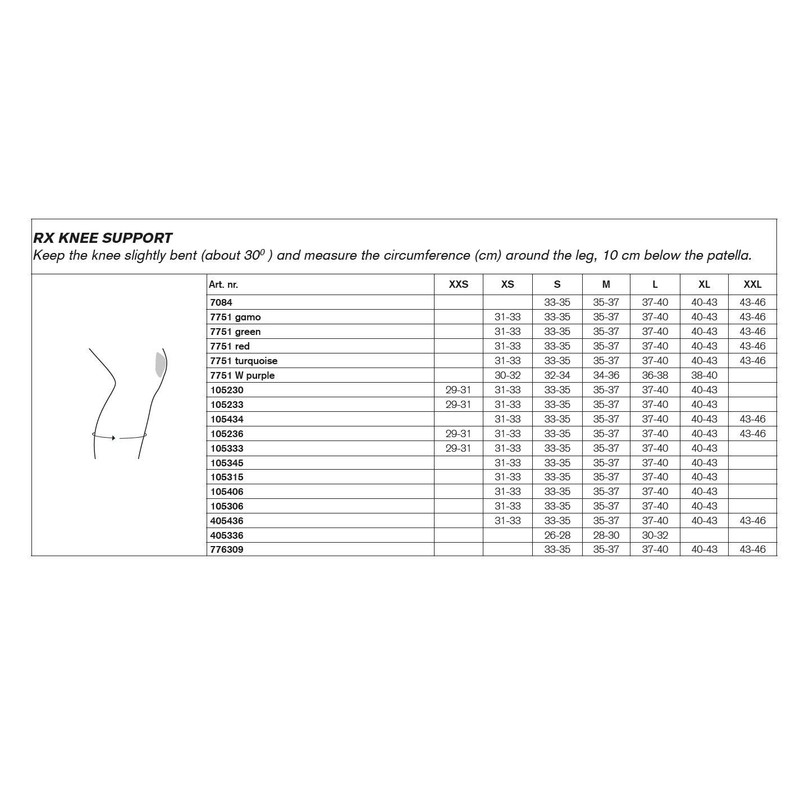 Rehband RX Kniebandage Unisex, mehrfarbig (Schwarz/Pink), XS, 105333-1