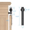 ZEKOO 2.5-8 FT Super Mini Sliding Barn Door Hardware Kit