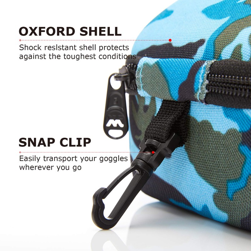 XCMAN Ski Goggle Case, Rigid EVA Hard Snow Goggle Case