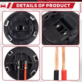 Svicari H7 Bulb Socket Connector, Halogen Base Plug Holder Compatible with Hyundai Tucson Mistra fit for Kia Sedona Carnival Forte/Forte5 2PCS (Bold Copper Wire)