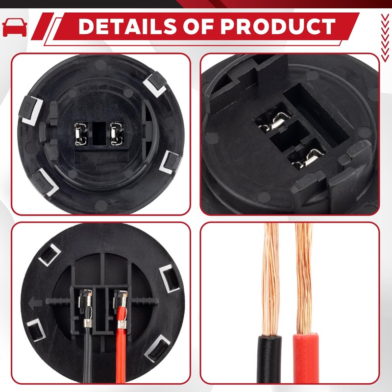 Svicari H7 Bulb Socket Connector, Halogen Base Plug Holder Compatible