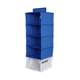 SWEET HOME PANTONE™ Wardrobe Organizer Space Saving Hanging 5 Compartments for Clothes and Accessories Vertical Foldable Wardrobe Dividers 84 x 30 x 30 cm Blue