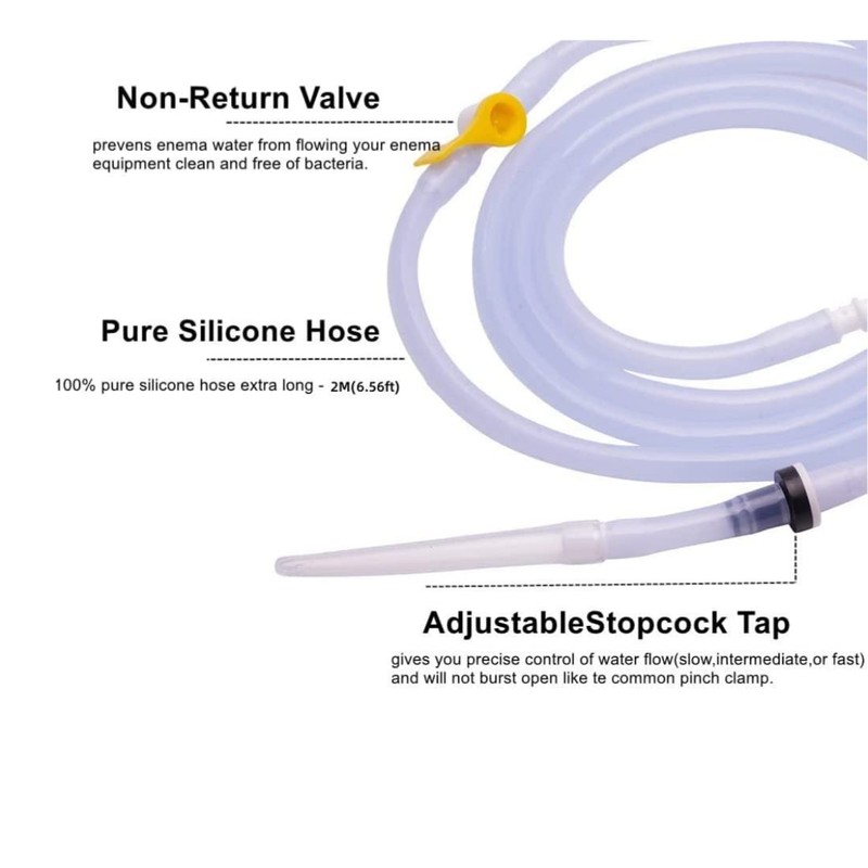 Enema Kit Replacement Part Silicone Enema Hose Colon Cleansing Accessories