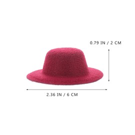 Lurrose 15pcs Miniature Dolls Hats Mini Hat Bulk Miniature Craft Hats Small Top Hats for Kids Craft Making Dollhouse Hat