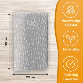 sositex 1 Premium Pillow for Sauna, Hammock, Beach, Neck Support, Travel Pillow, Design: Wave, Dimensions: 30 x 20 cm, Cover 100% Linen, Upholstery Pure (Grey/White)