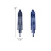 EleQueen Chandelier Tassel Earrings for Women, Ink Blue Blue-Tone Austrian