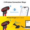 Alacrity Upgraded 2D Industrial Barcode Scanner with Wireless Charging Stand,