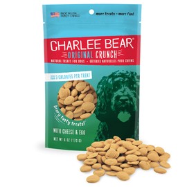 Charlee Bear Original Crunch Natural Dog Treats, Made in the USA, Low Calorie Treats for Training or Treating