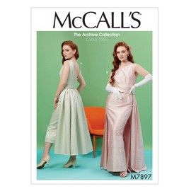McCall's Pattern M7897 E5 The Archive Collection Women's Vintage Pullover Dress, Sizes 14-22 Sewing Pattern