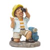 Hobbyfun Tourist with Backpack Kneeling Figure Decoration 8 cm Miniature