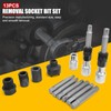 EVTSCAN 13pcs Alternator Freewheel Pulley Removal Tool Kit, Heat-Treated Carbon