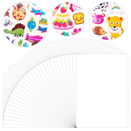 BeYumi 30 Packs Sticker Collecting Album Pages, Reusable Double-Sided Release Papers for Decal Collection, Blank Sticker Collecting Pages for Kids and Adults, 11.6 x 8.3 Inches