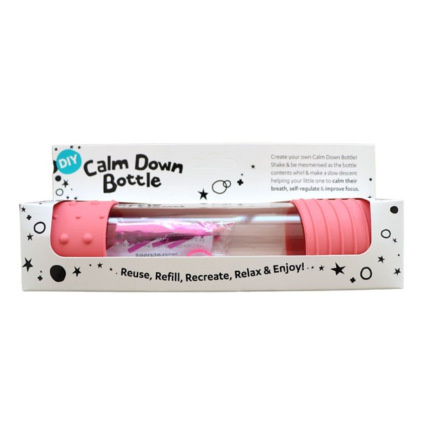 DIY Calm Down Bottle Pink Sensory Bottle Craft Kit Included