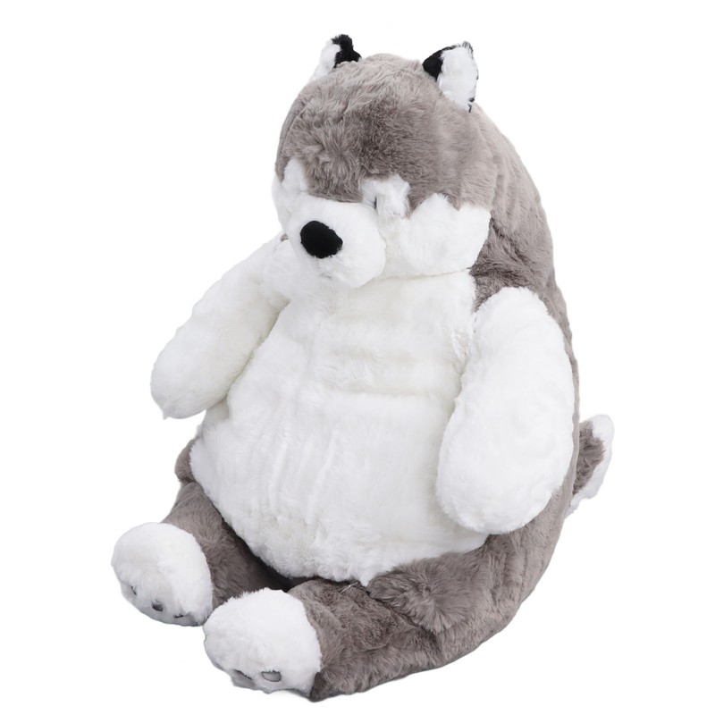 Lovely Stuffed Dog Doll Grey White Decompression Cute Dog Plush