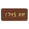 LED Wood Digital Alarm Clock 3 Level Brightness Electronic Clock
