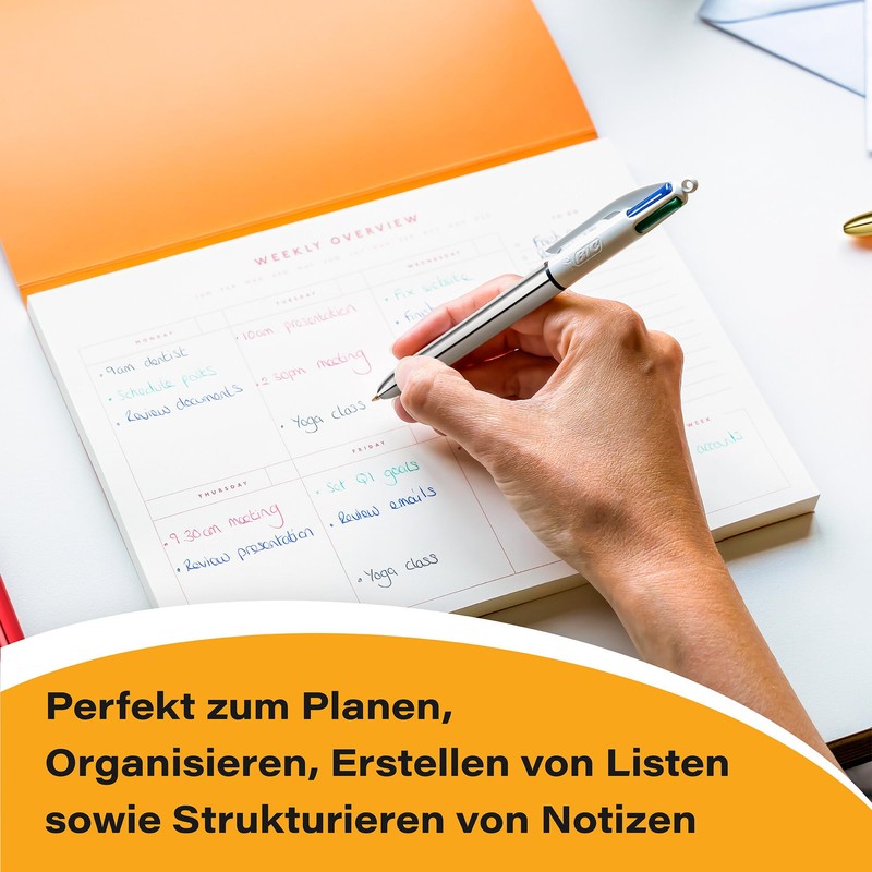 BIC 4 Colours Shine Ballpoint Pens with EAN-13 Barcodes Pack