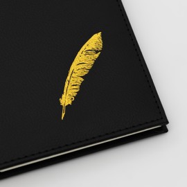 Winnable Guest & Visitor Book, 7 x 10 Inches, 100 Pages, Quill Emblem, Black