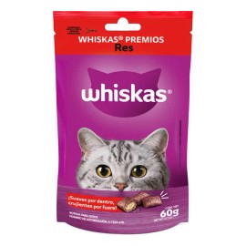 Pack X12 Premios Para Gato Whiskas Sabor Res 60g C/u