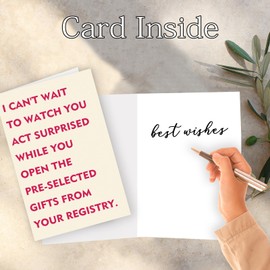 Abeletree Bridal Shower Card, Bridal Shower Gifts Card for Bride to Be, Funny Wedding Gifts Cards for Women, Wedding Shower Card, Funny Gifts for Newlywed