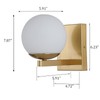 Popity home Gold Mid Centry Modern Wall Sconce, Globe Wall
