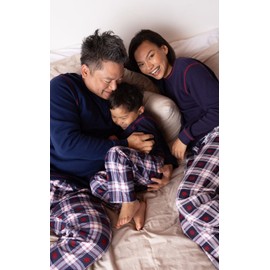 PajamaGram Christmas Pajamas For Family - Matching Family Pajamas, Navy, Kids 16
