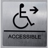 Accessible Right Arrow Sign -(Aluminium,Silver,Size 9X9)-The Sensation Line