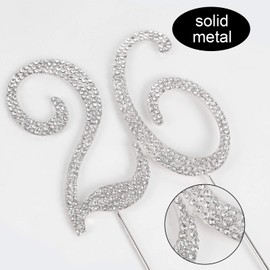 Decoración para tarta de Lindar, con diamantes de imitación, 26 unidades, color plateado, Plateado