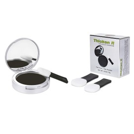 Thicken It 100% Scalp Coverage Hair Powder - BLACK - Talc-Free, Water Resistant Hair Loss Concealer, Thicker Than Hair Fibers & Sprays