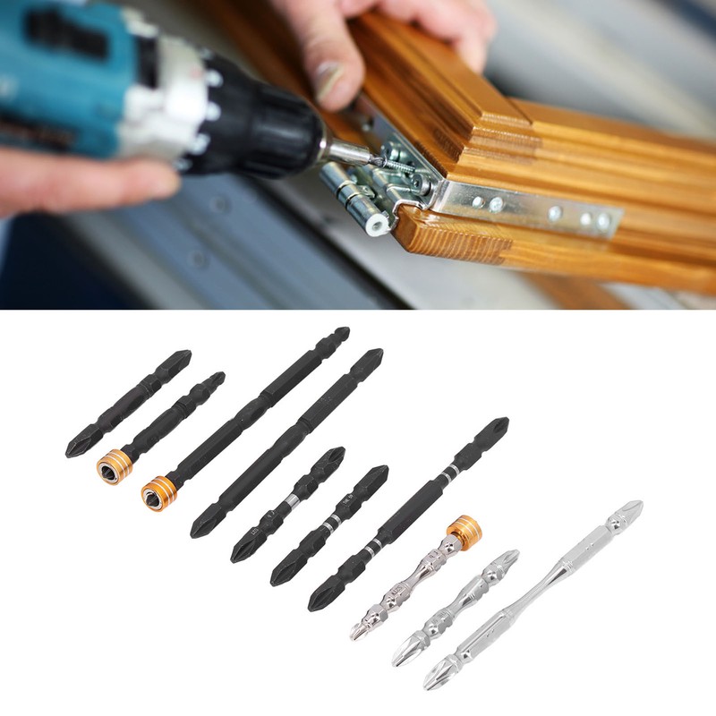 10Pcs Screwdriver Bit S2 PH2 Alloy Steel Double Ended Magnetic