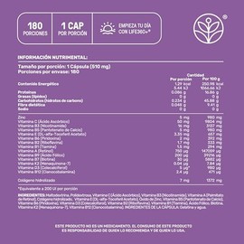 Multivitamínico Suplemento para Mujer | 180 Cápsulas con Colágeno Hidrolizado, Biotina, Ácido Fólico, Maca, Vitamina A, C, D, B12, K, Zinc | 180 Porciones, 1 Cápsula por Día | Suplemento Alimenticio