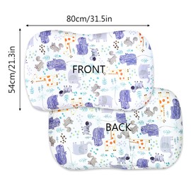 Hooyax Baby Lounger Cover for Boys and Girls, Newborn Lounger Slipcover Removable Infant Floor Seat Baby Nest Cover, Baby Padded Lounger Cover, Animals