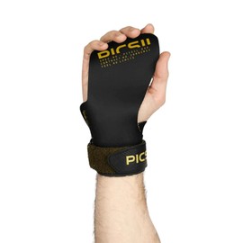 PICSIL Phoenix Aramid Hand Grips No Holes, No Magnesium Required, Full Hand Protection, Fingerless Grips for Cross Training, Gym, Boxing, Weightlifting, Unisex (G+)