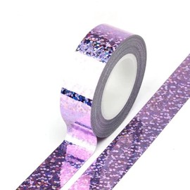 Syntego Lilac Foil Washi Tape Premium Metallic Self-Adhesive Masking Tape for Wall Decor, Crafts, Scrapbooking, TV Edging, Card Making, Gift Wrapping, Decorative DIY Washi Tape 0.59in x 197 inches