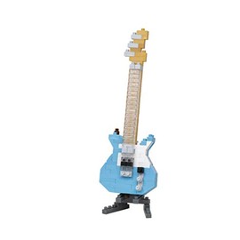 nanoblock - Electric Guitar Pastel Blue, [Instruments], Collection Series Building Kit