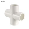 sourcing map PVC Pipe Fitting 4 Way Cross Schedule 40