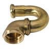 Westbrass A402LA-RAW 1-1/2" Brass LA Code P-Trap, Unfinished