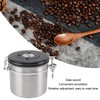 Airtight Coffee Canister 1.2L 304 Stainless Steel Coffee Bean Storage