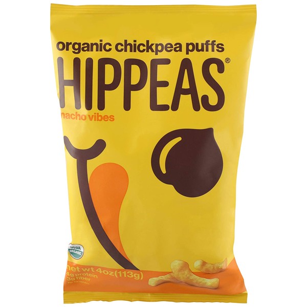HIPPEAS, Organic Chickpea Puffs Nacho Vibes, 4 Ounce