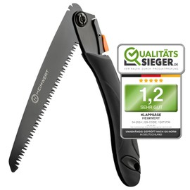 Heimwert HEIMWERT Klapps?ge aus ultra hartem Karbonstahl - Zweifach verstellbare Asts?ge - Gartens?ge mit Sicherheitsverschluss (Klapps?ge)