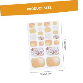 Baluue DIY Home Nail Art Kit 8 Sheets Toe Nail Wraps Effects Nail Stickers for Girls Women Easy Application for Family Parties